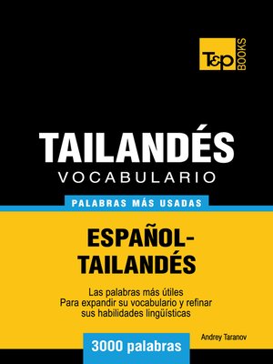 cover image of Vocabulario Español-Tailandés